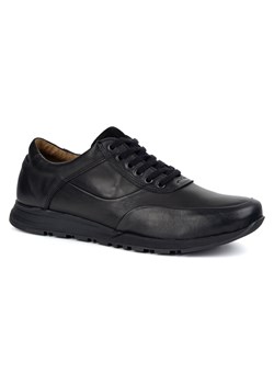 Buty męskie skórzane casual 902KNT czarny lico z czarnym ze sklepu butyolivier w kategorii Półbuty męskie - zdjęcie 184675313