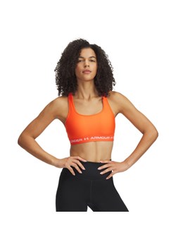 Biustonosz treningowy Under Armour Crossback Mid Bra - pomarańczowy ze sklepu Sportstylestory.com w kategorii Biustonosze - zdjęcie 184675402