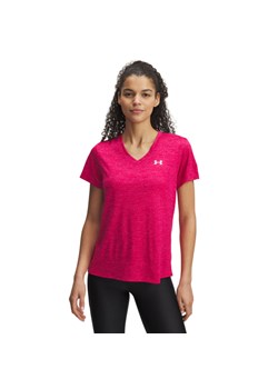 Damska koszulka treningowa Under Armour Tech SSV- Twist - różowa ze sklepu Sportstylestory.com w kategorii Bluzki damskie - zdjęcie 184675451