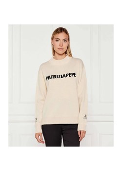 Patrizia Pepe Sweter | Relaxed fit | z dodatkiem wełny ze sklepu Gomez Fashion Store w kategorii Swetry damskie - zdjęcie 184675590