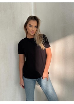 T-shirt oversize SLR094 - czarna ze sklepu Edoti w kategorii Bluzki damskie - zdjęcie 184676524