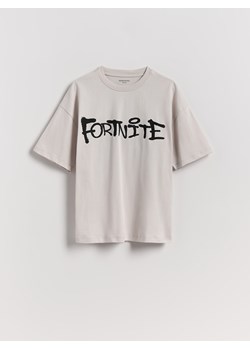 Reserved - T-shirt z nadrukiem Fortnite - jasnoszary ze sklepu Reserved w kategorii T-shirty chłopięce - zdjęcie 184676663