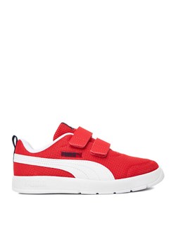 Sneakersy Puma COURTFLEX V3 MESH PS 39808501 Czerwony ze sklepu eobuwie.pl w kategorii Buty sportowe dziecięce - zdjęcie 184677220