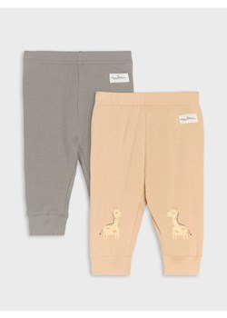 Sinsay - Legginsy 2 pack - beżowy ze sklepu Sinsay w kategorii Odzież dla niemowląt - zdjęcie 184680130