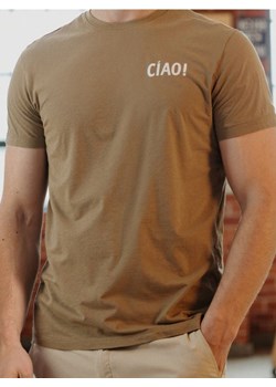 Sinsay - Koszulka z krótkimi rękawami - brązowy ze sklepu Sinsay w kategorii T-shirty męskie - zdjęcie 184680260