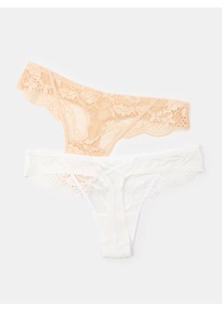 Sinsay - Koronkowe stringi 2 pack - wielobarwny ze sklepu Sinsay w kategorii Majtki damskie - zdjęcie 184680272