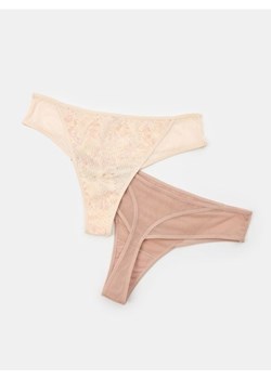 Sinsay - Siateczkowe stringi 2 pack - wielobarwny ze sklepu Sinsay w kategorii Majtki damskie - zdjęcie 184680304