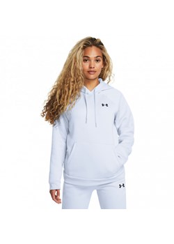 Damska bluza dresowa nierozpinana z kapturem Under Armour UA Armour Fleece Hoodie - biała ze sklepu Sportstylestory.com w kategorii Bluzy damskie - zdjęcie 184680393