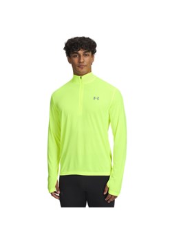 Męski longsleeve do biegania Under Armour UA Launch 1/4 ZIP - żółty ze sklepu Sportstylestory.com w kategorii T-shirty męskie - zdjęcie 184680451