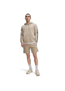 Męskie spodenki dresowe Under Armour UA Icon Fleece Short Taping - beżowe ze sklepu Sportstylestory.com w kategorii Spodenki męskie - zdjęcie 184680552