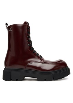 Calvin Klein Trapery Tronchetto Allacciato V4A5-83132-1453 Bordowy ze sklepu MODIVO w kategorii Buty zimowe dziecięce - zdjęcie 184681850