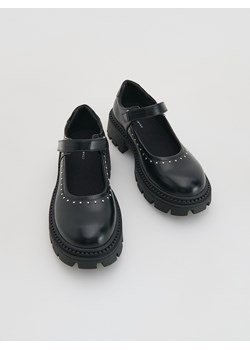 Reserved - Loafersy z imitacji skóry - czarny ze sklepu Reserved w kategorii Balerinki dziecięce - zdjęcie 184682650