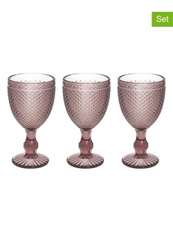 Tognana Szklanki (3 szt.) &quot;Diamante&quot; w kolorze jasnoróżowym - 280 ml ze sklepu Limango Polska w kategorii Szklanki - zdjęcie 184683194