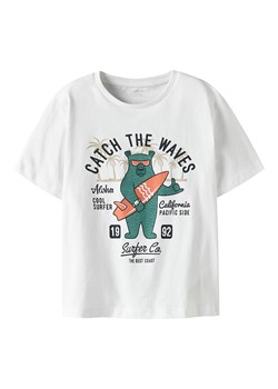 name it Koszulka &quot;Josh&quot; w kolorze biało-zielonym ze sklepu Limango Polska w kategorii T-shirty chłopięce - zdjęcie 184683553
