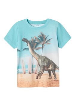 name it Koszulka &quot;Jako&quot; w kolorze błękitno-zielono-beżowym ze sklepu Limango Polska w kategorii T-shirty chłopięce - zdjęcie 184683754