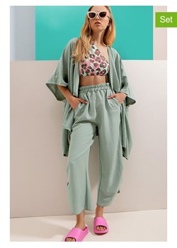 Trend Alaçatı Stili 2-częściowy zestaw w kolorze zielonym ze sklepu Limango Polska w kategorii Swetry damskie - zdjęcie 184683812