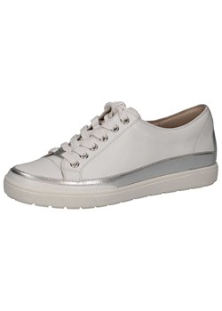 Caprice Skórzane sneakersy w kolorze srebrno-białym ze sklepu Limango Polska w kategorii Trampki damskie - zdjęcie 184686233