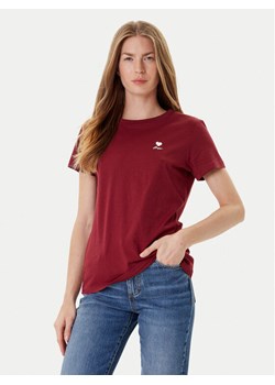 BOSS T-Shirt C_Esogo_3 50545288 Bordowy Regular Fit ze sklepu MODIVO w kategorii Bluzki damskie - zdjęcie 184686774