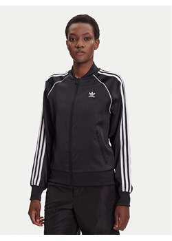 adidas Bluza SST adicolor Satin JZ6733 Czarny Regular Fit ze sklepu MODIVO w kategorii Bluzy damskie - zdjęcie 184686854