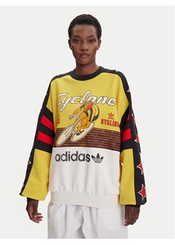 adidas Bluza Archive Cycling JW0147 Żółty Oversize ze sklepu MODIVO w kategorii Bluzy damskie - zdjęcie 184686871