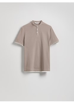 Reserved - Strukturalne polo regular fit - beżowy ze sklepu Reserved w kategorii T-shirty męskie - zdjęcie 184687973