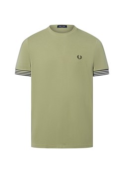 Fred Perry Koszulka męska Mężczyźni Bawełna seledynowy jednolity ze sklepu vangraaf w kategorii T-shirty męskie - zdjęcie 184688052