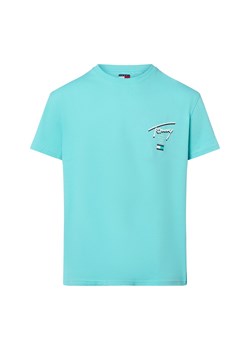 Tommy Jeans Koszulka męska Mężczyźni Bawełna cyjan nadruk ze sklepu vangraaf w kategorii T-shirty męskie - zdjęcie 184688054