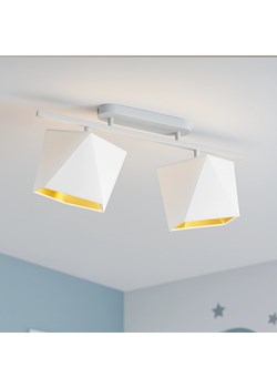 Biała 2-punktowa lampa sufitowa do salonu AKRON GOLD ze sklepu Lysne w kategorii Lampy sufitowe - zdjęcie 184688094