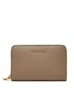 Mały Portfel Damski MICHAEL Michael Kors Jet Set Small Leather 32F4GJ6D0L Beżowy ze sklepu eobuwie.pl w kategorii Portfele damskie - zdjęcie 184688431