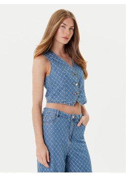 Morgan Kamizelka 252-COSHEL Niebieski Slim Fit ze sklepu MODIVO w kategorii Kamizelki damskie - zdjęcie 184688543