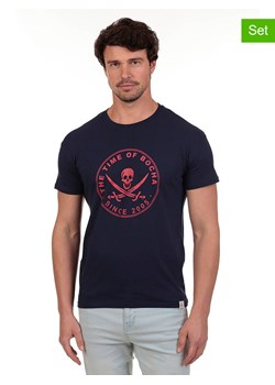 The Time of Bocha Koszulki (2 szt.) w kolorze granatowo-białym ze sklepu Limango Polska w kategorii T-shirty męskie - zdjęcie 184689494