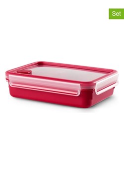 Emsa Pojemniki (2 szt.) &quot;Clip &amp; Micro&quot; w kolorze czerwonym - 1,2 l ze sklepu Limango Polska w kategorii Pojemniki kuchenne - zdjęcie 184689770