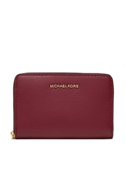 Mały Portfel Damski MICHAEL Michael Kors Jet Set Small Leather 32F4GJ6D0L Bordowy ze sklepu eobuwie.pl w kategorii Portfele damskie - zdjęcie 184690610