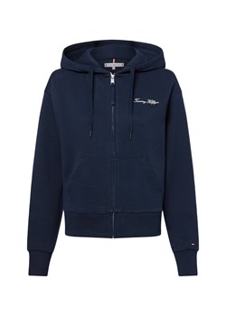Tommy Hilfiger Damska kurtka z kapturem Kobiety granatowy wypukły wzór tkaniny ze sklepu vangraaf w kategorii Bluzy damskie - zdjęcie 184691661