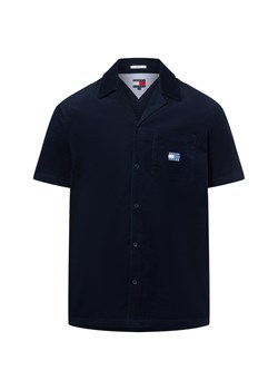 Tommy Jeans Męska koszula sztruksowa Mężczyźni Regular Fit Bawełna granatowy jednolity ze sklepu vangraaf w kategorii Koszule męskie - zdjęcie 184691663