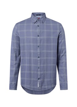 Tommy Jeans Męska koszula w kratę Mężczyźni Regular Fit Bawełna niebieski w kratkę ze sklepu vangraaf w kategorii Koszule męskie - zdjęcie 184691664
