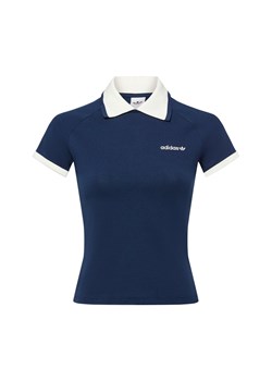adidas Originals Damska koszulka polo Kobiety Bawełna granatowy jednolity ze sklepu vangraaf w kategorii Bluzki damskie - zdjęcie 184691684