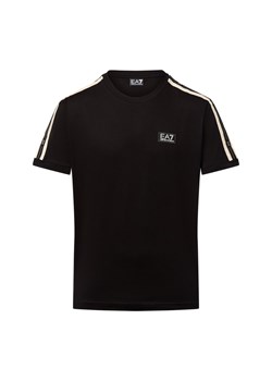 EA7 Emporio Armani Koszulka męska Mężczyźni Bawełna czarny jednolity ze sklepu vangraaf w kategorii T-shirty męskie - zdjęcie 184691694