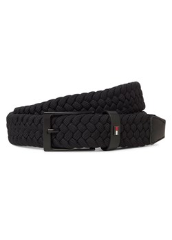 Tommy Hilfiger Pleciony pasek - Layton Mężczyźni Sztuczne włókno czarny jednolity ze sklepu vangraaf w kategorii Paski męskie - zdjęcie 184691721