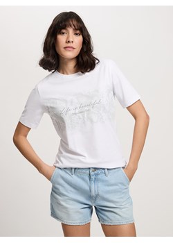 Cross Jeans Koszulka w kolorze białym ze sklepu Limango Polska w kategorii Bluzki damskie - zdjęcie 184693322