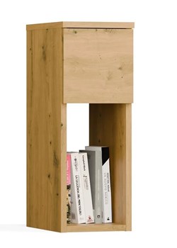 Szafka nocna z półką dąb artisan M5-E72 ze sklepu Edinos.pl w kategorii Stoliki i szafki nocne - zdjęcie 184693393