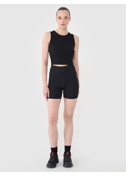 Damskie legginsy krótkie 4F 4FRSS25TSTIF016 - czarne ze sklepu Sportstylestory.com w kategorii Spodnie damskie - zdjęcie 184693510