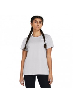 Damska koszulka treningowa Under Armour Tech SSC- Twist - szara ze sklepu Sportstylestory.com w kategorii Bluzki damskie - zdjęcie 184695502
