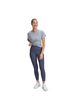 Damskie legginsy treningowe Under Armour Meridian Rib Ankle Leg - szare ze sklepu Sportstylestory.com w kategorii Spodnie damskie - zdjęcie 184695534
