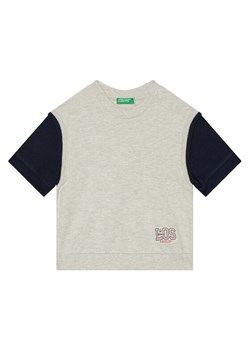 United Colors Of Benetton Bluza 3BC1G10IN Szary Regular Fit ze sklepu MODIVO w kategorii Swetry chłopięce - zdjęcie 184697094