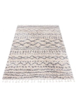 Kremowy dywan shaggy w stylu skandynawskim N3-E19 ze sklepu Edinos.pl w kategorii Dywany - zdjęcie 184698501