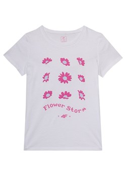 Koszulka dziewczęca 4FJWSS24TTSHF1150 4F ze sklepu SPORT-SHOP.pl w kategorii Bluzki dziewczęce - zdjęcie 184698592