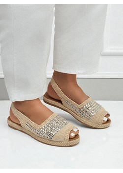 Royalfashion Damskie sandały espadryle damskie z cyrkoniami Belle Sparkle ze sklepu royalfashion.pl w kategorii Espadryle damskie - zdjęcie 184699333