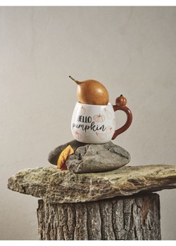 Sinsay - Ceramiczny kubek z uchem z motywem jesiennym - wielobarwny ze sklepu Sinsay w kategorii Kubki - zdjęcie 184700753