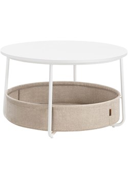 SONGMICS Ława w kolorze beżowo-białym - wys. 45 x Ø 75 cm ze sklepu Limango Polska w kategorii Stoliki kawowe - zdjęcie 184701240